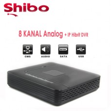 8 KANAL SHIBO ANALOG + IP HİBRİT DVR & NVR KAYIT CİHAZI